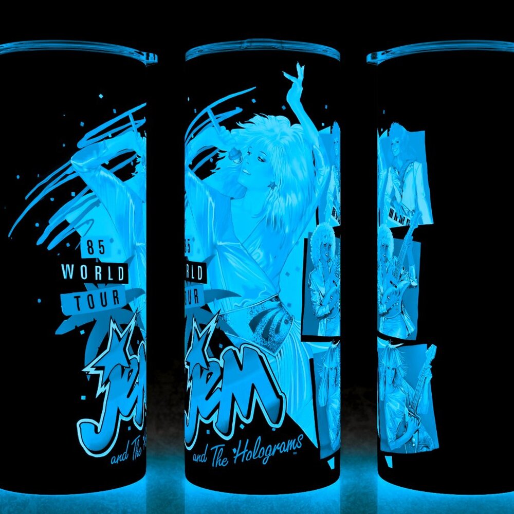 Glow in the Dark Jem and The Holograms '85 World Tour  Cup Mug Tumbler …